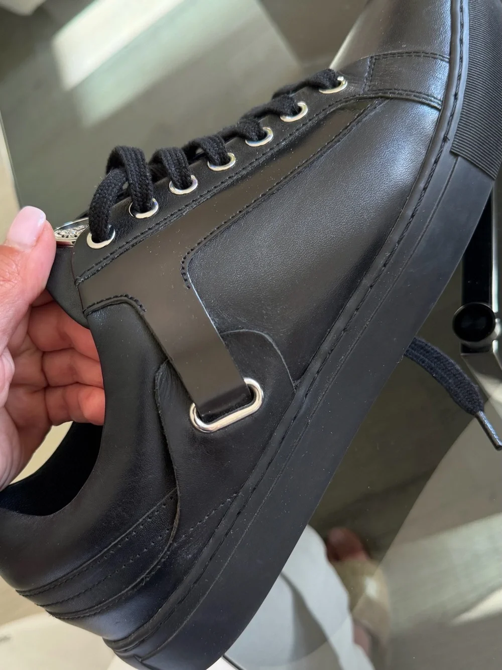 Versace Collection Leather Low Top Sneakers